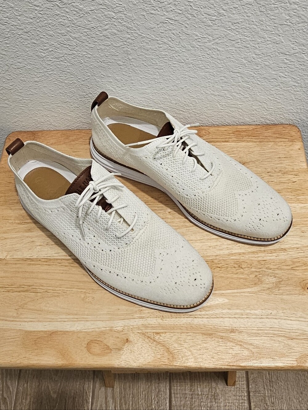 Cole Haan ØriginalGrand Stitchlite Wingtip Oxfords White Size 12M